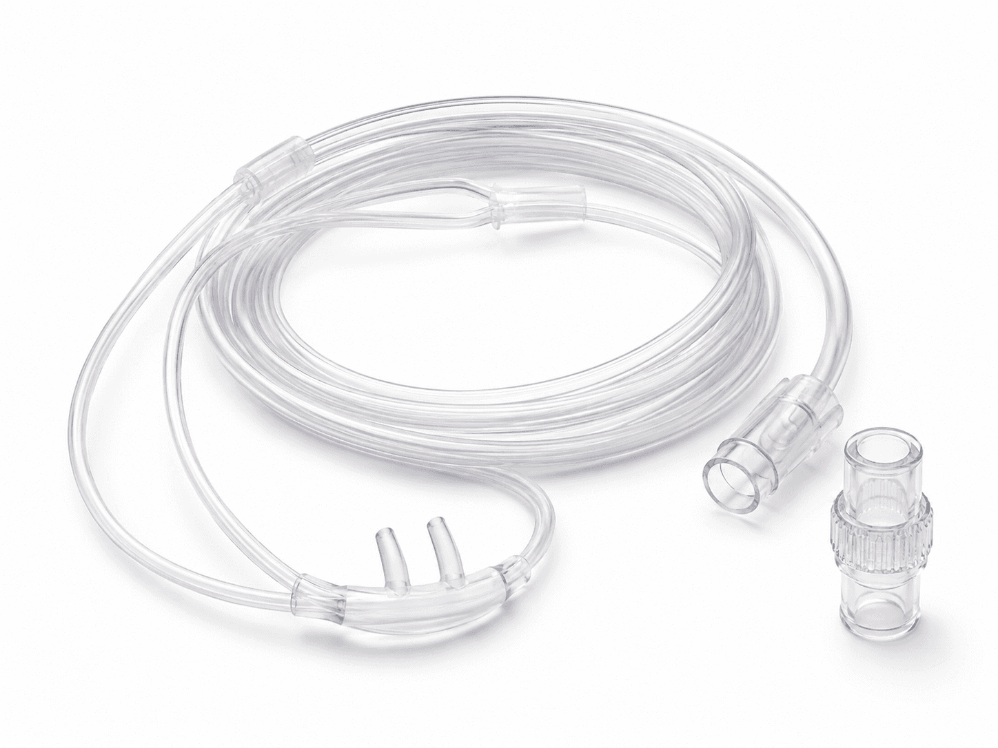Attachment cannula with machine connector fitting